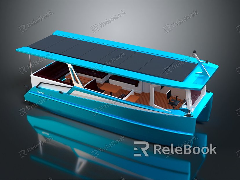 Modern Yacht Sailing by Speedboat model