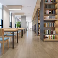 modern library 3d model