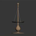 Golden Scales For Daily Living Supplies With Two Pans And Round Base