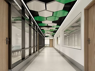 Modern aisle 3d model