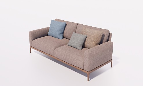 Modern Double Sofa Simple Double Sofa 3d model