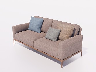 Modern Double Sofa Simple Double Sofa 3d model