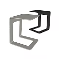 Modern Minimalist Side Tables Gray And Black With Sleek Geometric Frame Design