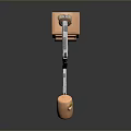 Game And Movie Character With Mechanical Arm Wooden Block Apple Leaf And Small Cabinet