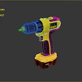 Cordless Electric Drill With Yellow And Black Design Ergonomic Handle And Powerful Motor