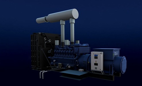 Diesel generator set 3d model