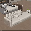 Modern Elegant Chaise Lounge With Comfortable Cushions And Neutral Tones In Living Room Interior