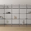 Modern and Simple Bookshelf Storage Rack Top and Simple Bookshelf Fixed Bookshelf Book Decoration Combination 3d model