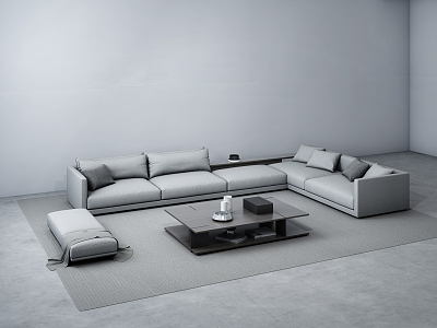 Modern Sofa Coffee Table Combination Simple Sofa Coffee Table Combination 3d model