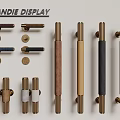 Modern Hardware Door Handle Metal Handle Long Handle Leather Handle 3d model