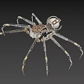 Steampunk Mechanical Spider With Metallic Legs Gears And Vintage Design