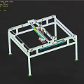 Industrial Equipment Featuring Metal Frame Structure With Mechanical Arm And Support Legs