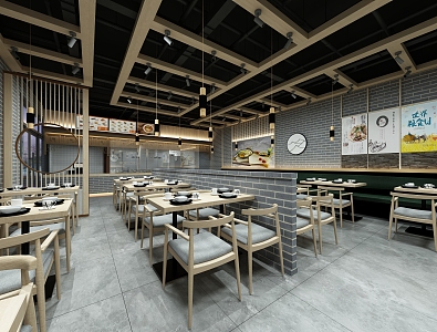 New Chinese Restaurant Hall 3d model