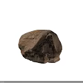Natural Stone Decorative Piece With Rough Surface And Earthy Brown Color