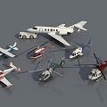 Modern helicopter business jet 3d model