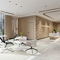 Modern Office Reception 3d model