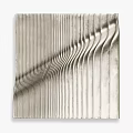 Modern Metallic Wall Decor with Wavy Lines and 3D Texture for Contemporary Spaces