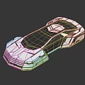 Futuristic Concept Car With Sleek Silver Body Transparent Roof And Geometric Design