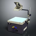 Projection Monitoring Device With Base Platform Control Knob And Adjustable Projection Arm