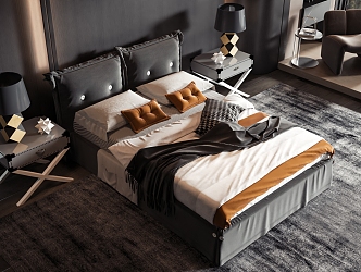 Style Commodity Bed 3d model