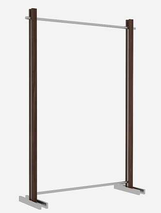 Modern Popular Walnut Square Floor Rack 3d model