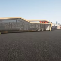 Modern Glass Building With Wooden Frame On Rooftop Against City Skyline