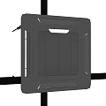Sleek Black Air Cooler Fan With Modern Grille Design And Ventilation Frame