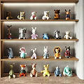 Modern Toy Bookcase Toy Handheld Display Cabinet Storage Cabinet 3d model