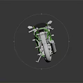 Modern Green And White Motorcycle With Sleek Body And Sporty Design