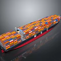 Large MSC Container Ship Carrying Colorful Cargo Containers On Ocean