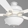 Classic Ceiling Fan Light With Wooden Blades Bronze Base And Yellow Lampshade Design