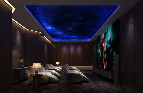 modern video room 3d model