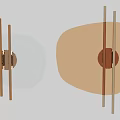 Modern Wall Lamps Orange And Light Colored Glass Shades With Metal Stands Irregular Shape