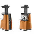 Two Orange And Black Kitchen Appliances Featuring Modern Design For Efficient Juicing 3d model