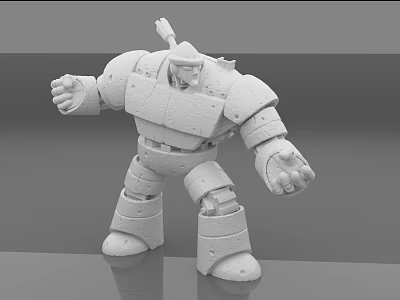 Smart Machine With Robust Mechanical Build White 3D Model And Articulated Joint Design 3d model