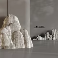 Modern Rockery Stones Large And Small Sculptural Decor For Interior Design