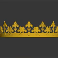 Elegant Golden Crown With Intricate Floral Patterns As Household Decorative Item