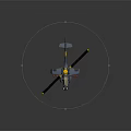 Detailed Blue Yellow Military Helicopter Model With Twin Rotors And Rocket Launchers