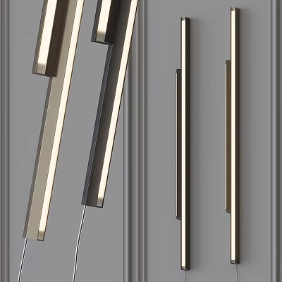 Modern Metal Wall Sconces With Sleek Geometric Lines For Interior Lighting 3d model