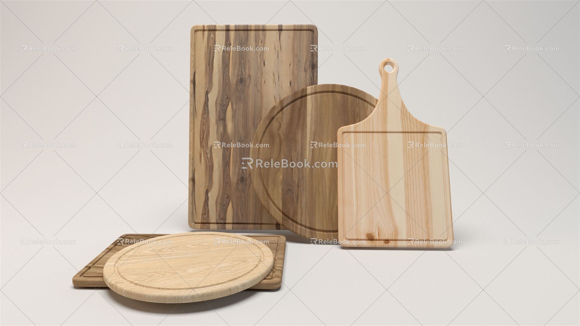 Modern Chopping Board Cutting Board Kitchen Knife Board Rolling Dashboard 3d model