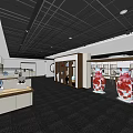 Spacious Museum Exhibition Hall With Glass Display Cabinets And Antique Vases