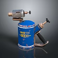 Vault Tec Blue Vintage Metal Weapon With Spray Nozzle And Handle Canister