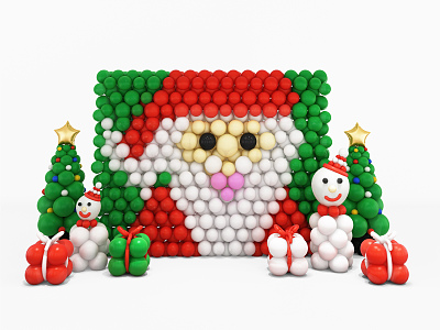 Modern Meichen Christmas Balloon Shape 3d model