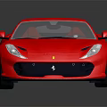 Red Sleek Sports Car With Shiny Exterior Design Alloy Wheels And Reflective Floor Surface