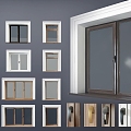 Modern Wooden Window Window Frame Window 3d model