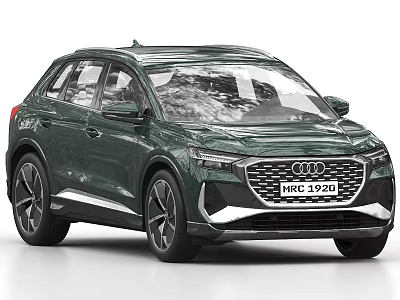 Green Audi SUV Exterior Design With Modern Front Grille And Styling 3d model