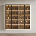 Modern Wine Cabinet Design With Wine Bottles And Wine Glasses In Organized Compartments