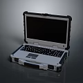 Rugged Electronic Appliance Laptop With Black Display Sturdy Case And Durable Design 3d model