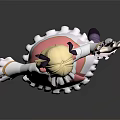 Cute 3D Anime Character With Blonde Hair Headphones White Top Pink Skirt And Purple Boots