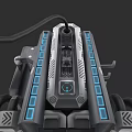 Smart Machine With Blue LED Lights Control Panel And Futuristic Mechanical Structure 3d model